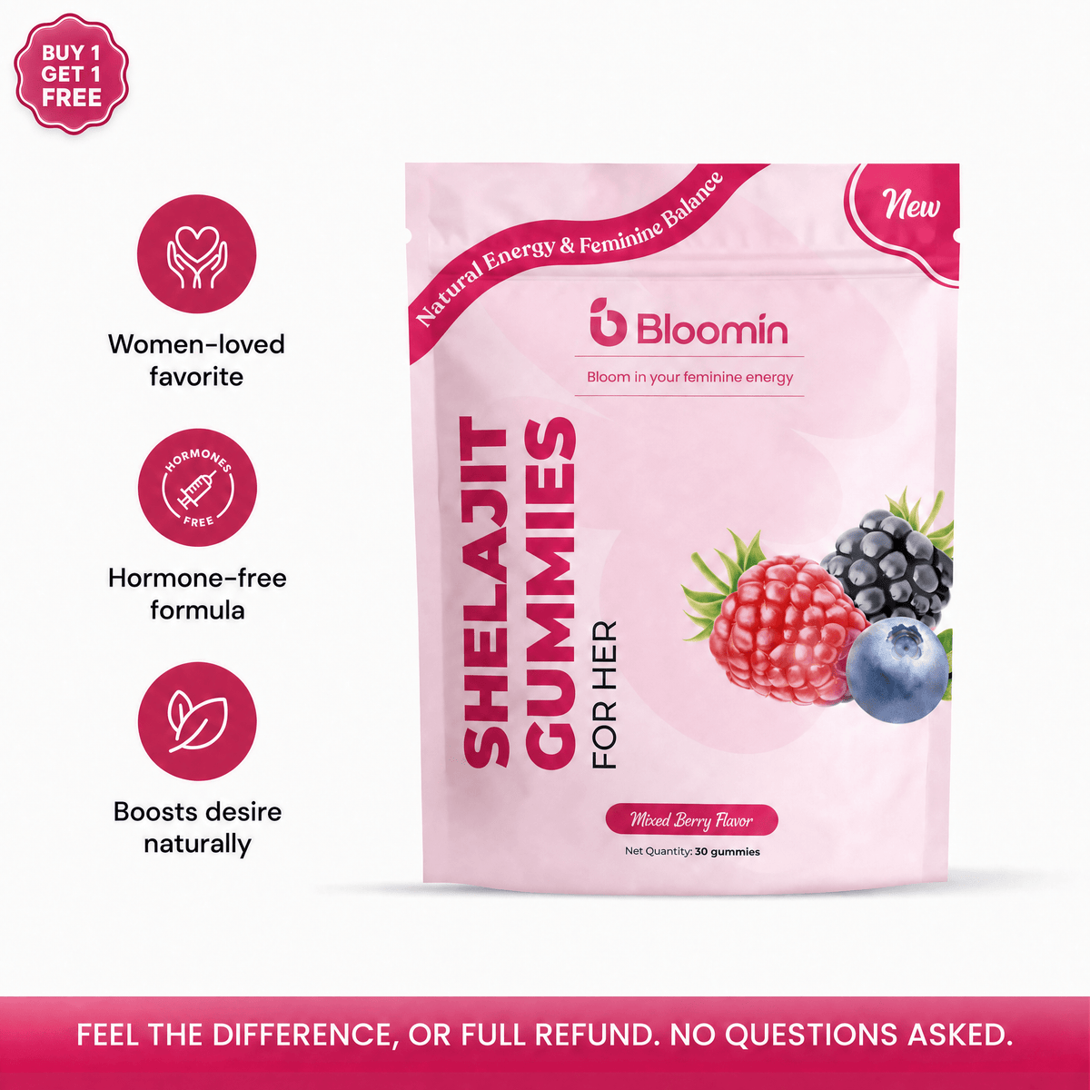 Bloomin Shelajit Gummies For Her - Bloomin